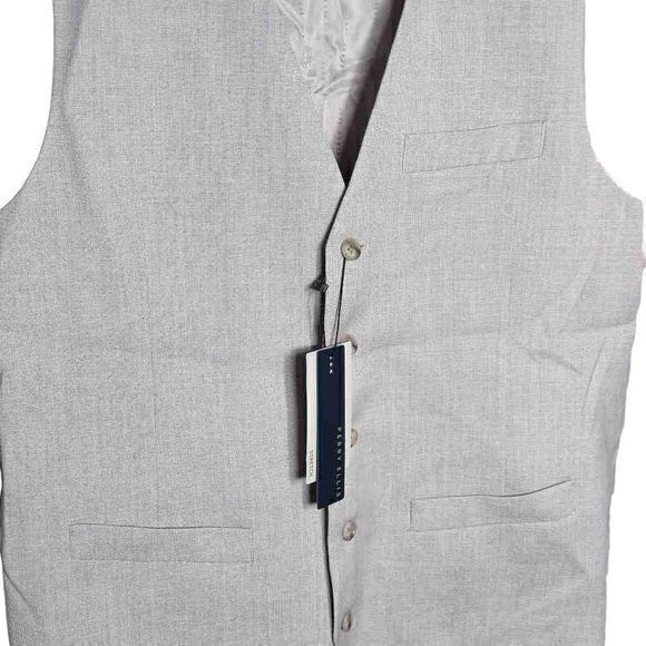 Perry Ellis Men's Vest Slim Fit Stretch Dressy Essentials Natural Linen‎ Sz M - Picture 2 of 12